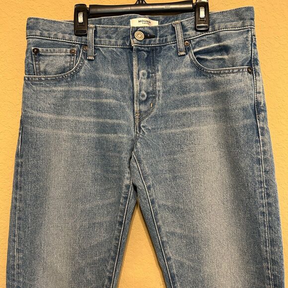 Moussy Vintage Jeans Womens 29 Blue Selvedge Button Fly Slim Leg Ankle Japan - Picture 4 of 10